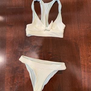 L Space Ribbed Tara Bikini top and matching bottom